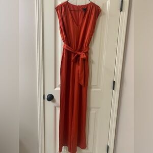 Elegant burnt orange Ann Taylor Factory one-piece jumpsuit